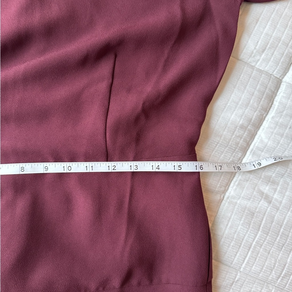 Ann Taylor burgundy dress with 3/4 sleeves, size 8 - Picture 7 of 11